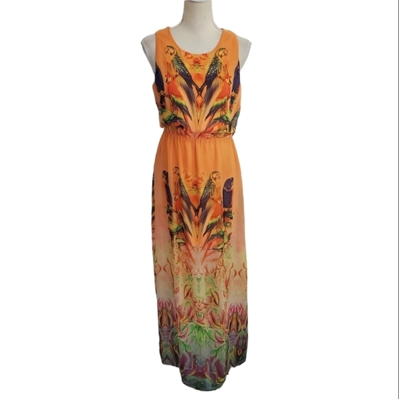W118 by Walter Baker Orange Parrot Maxi Dress - Picture 2 of 8
